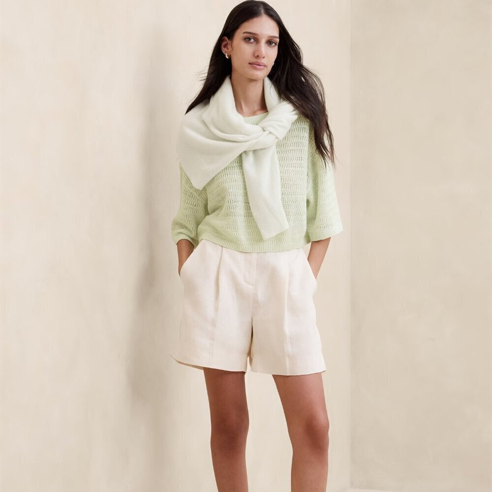 Banana Republic Teia Oversized Linen Sweater M